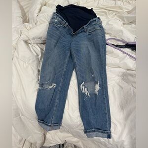 Abercrombie the ankle straight maternity jeans